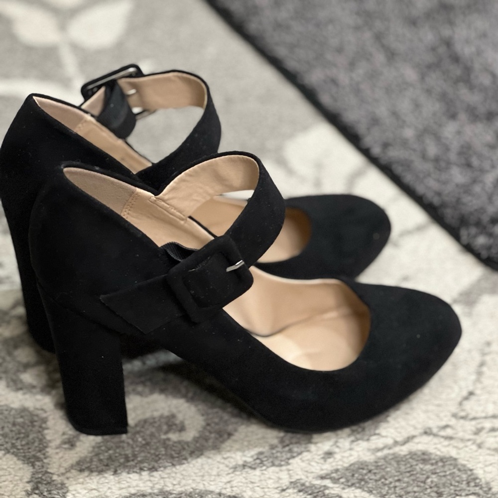 “Suede” fabric Mary Janes